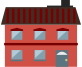 light red house